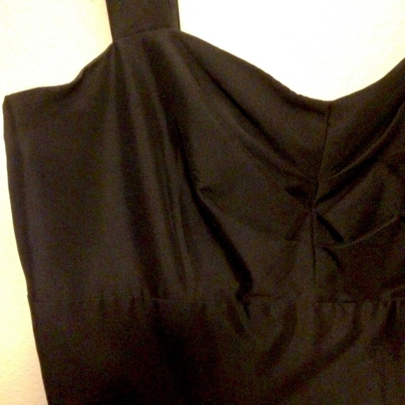 Black Silk Dress - Mid-Length - Picture 3 of 7